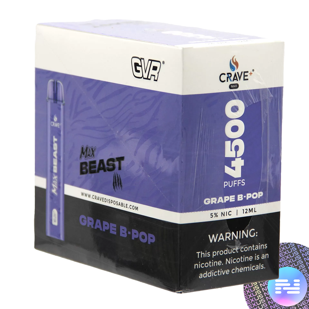 Grape B POP CRAVE MAX Beast Disposable Vape 4500 Puff