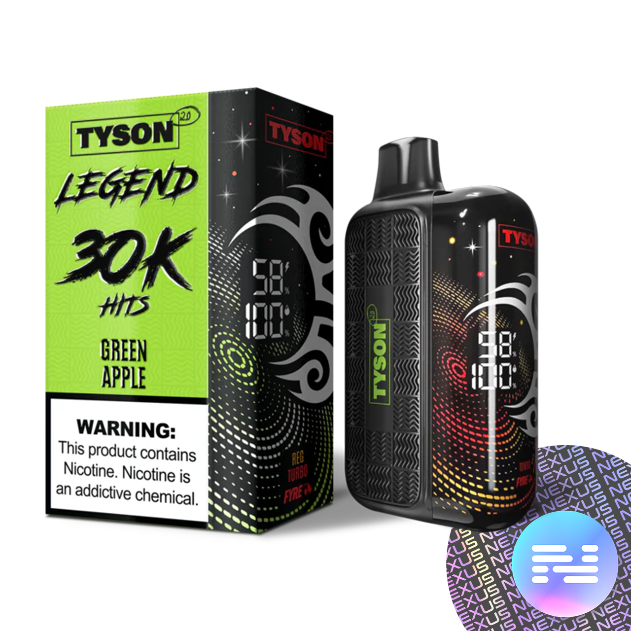 Green Apple Tyson 2.0 Legend 30000 Disposable Vape