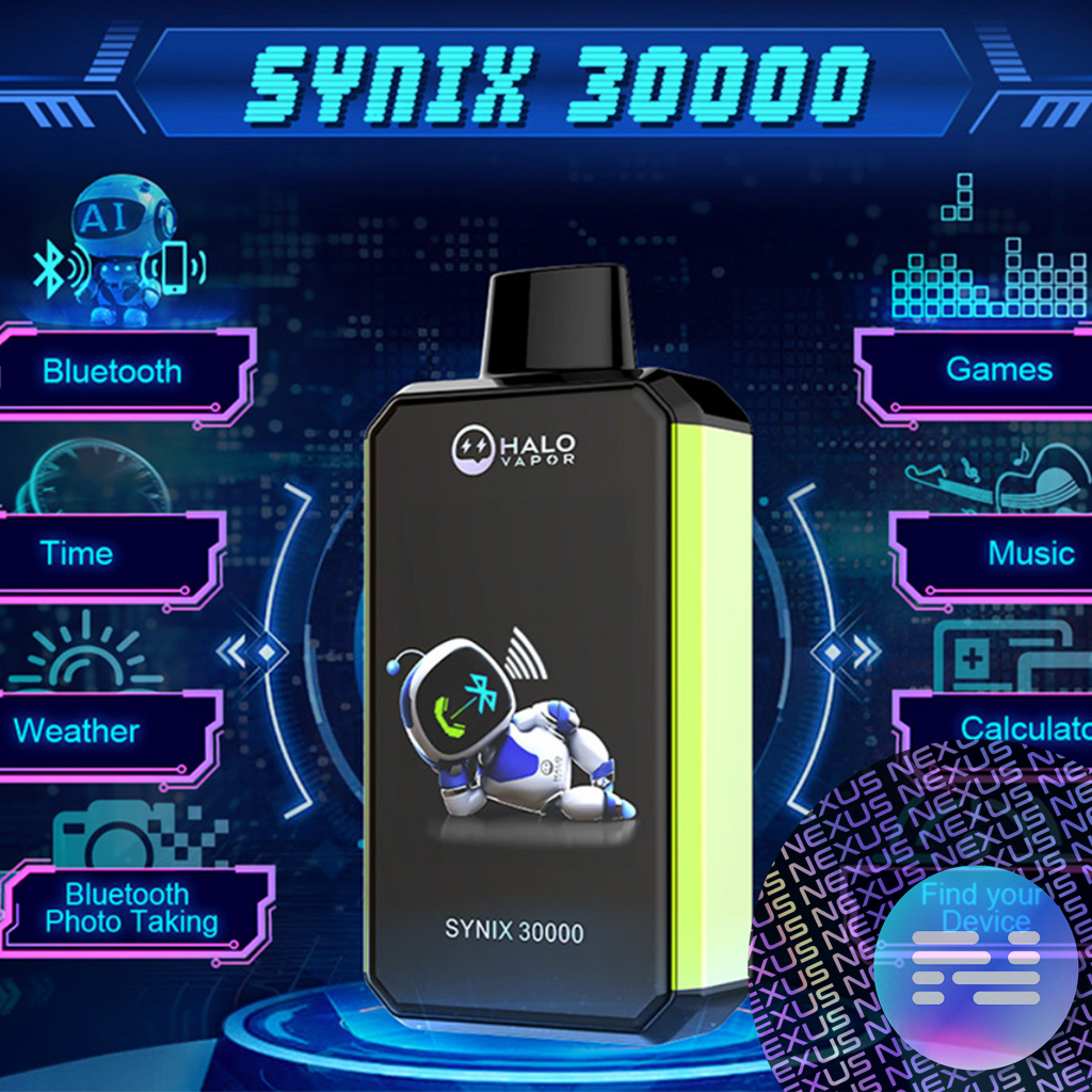 Halo Vapor Synix Vape 30000 Bluetooth Disposable Vape