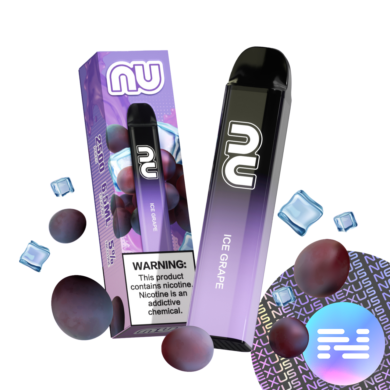 Ice Grape NU Disposable Vape 2500 Puff