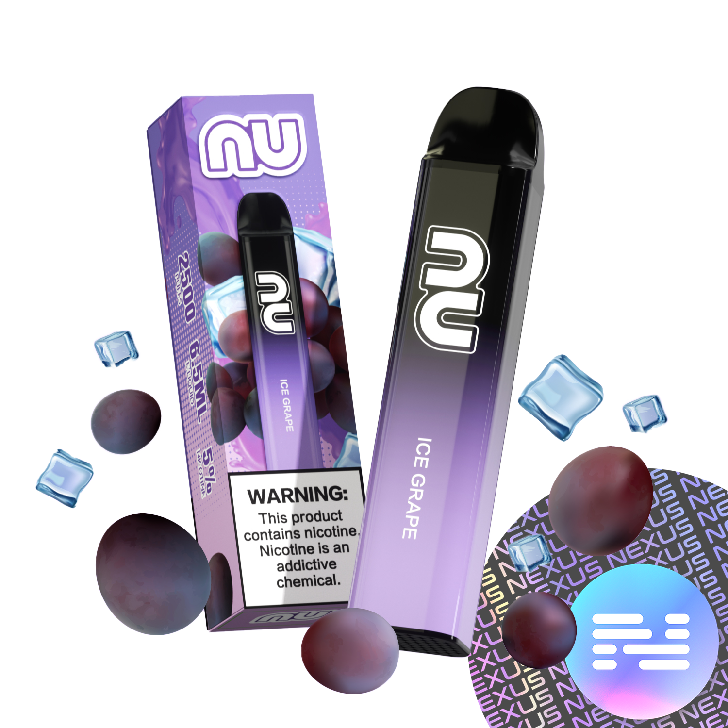 Ice Grape NU Disposable Vape 2500 Puff