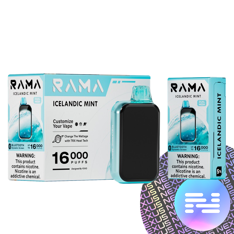 Icelandic Mint RAMA Disposable Vape 16000 Puff