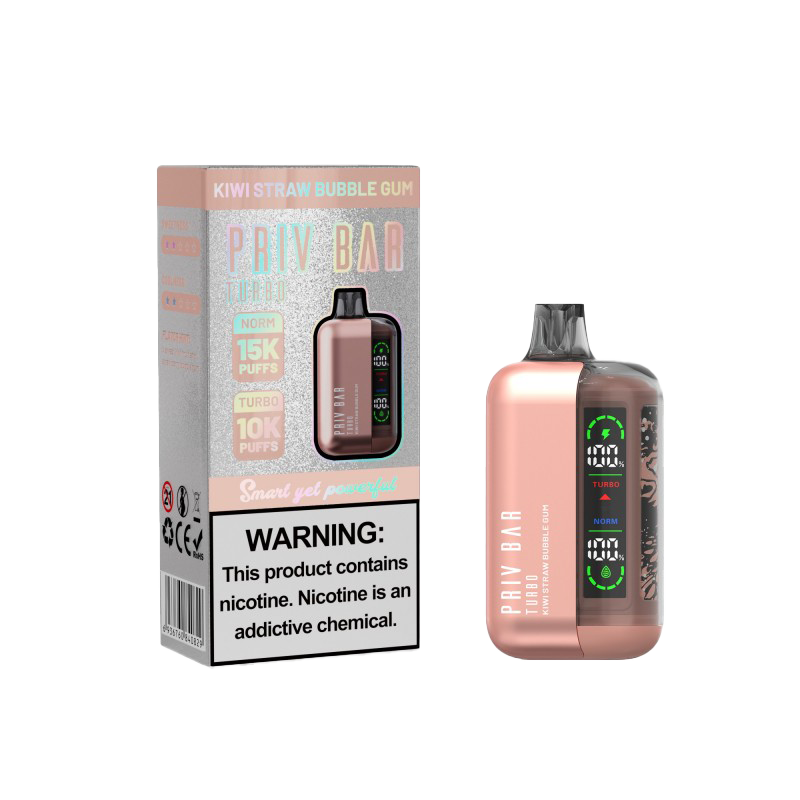 Priv Bar 15000 Disposable Vape Kiwi Straw Bubble Gum