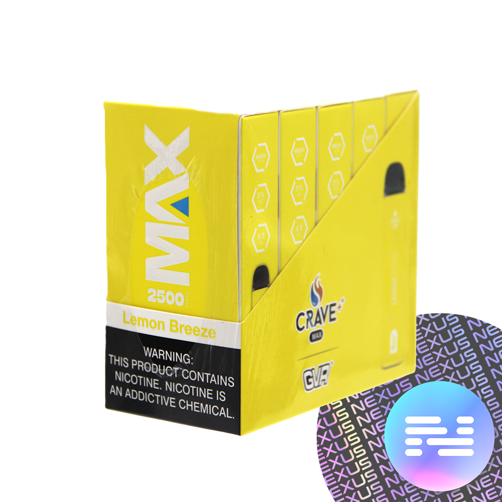 Lemon Breeze CRAVE MAX Disposable Vape 2500 Puff