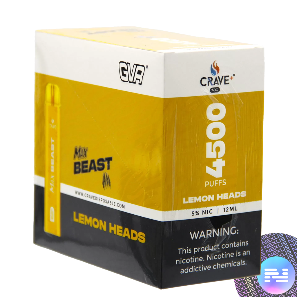 Lemon Heads CRAVE MAX Beast Disposable Vape 4500 Puff