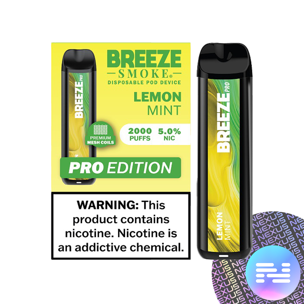 Lemon Mint Breeze PRO Disposable Vape 2000 Puffs