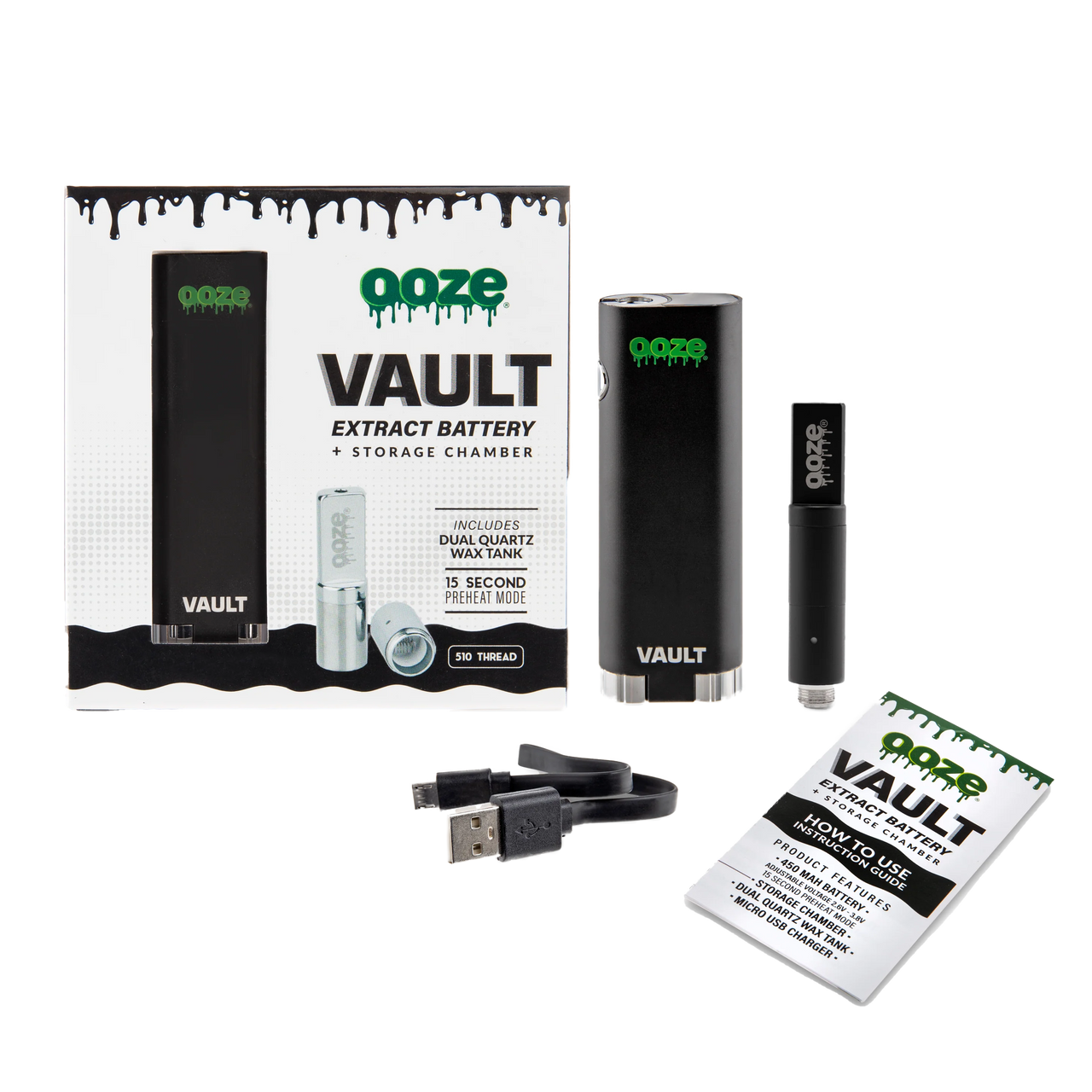 Ooze Vault 510 Thread Vape Battery With Storage Chamber