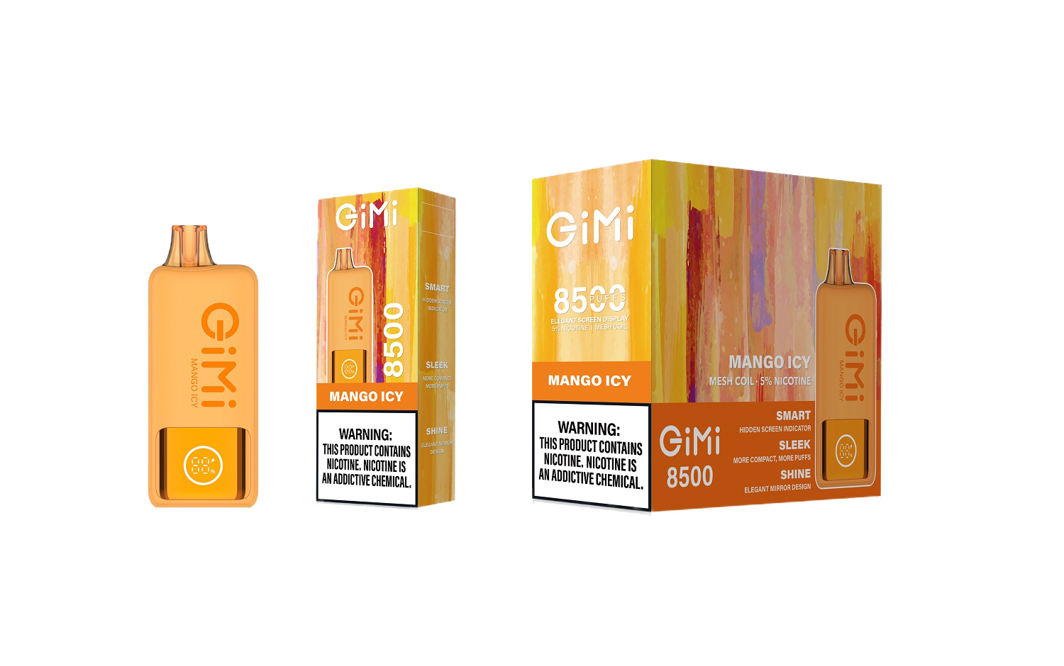 FLUM GIMI 8500 Puffs Smart Disposable Vape 5% Nicotine - Mango Icy