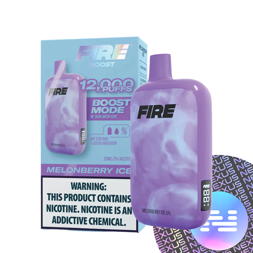 MelonBerry Ice FIRE Boost 12000 Puff Disposable Vape