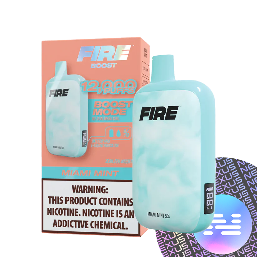 Miami Mint FIRE Boost 12000 Puff Disposable Vape