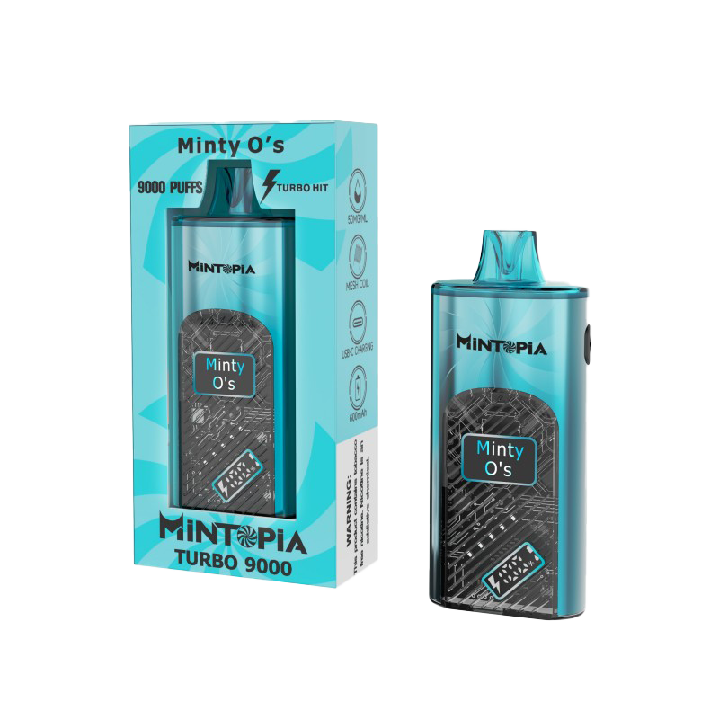 MiNTOPiA Turbo 9000 Puffs Disposable Vape 5% Nicotine - Minty O's