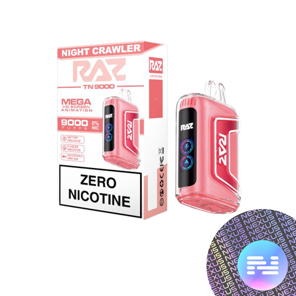 Night Crawler RAZ TN9000 Zero Nicotine Disposable Vape