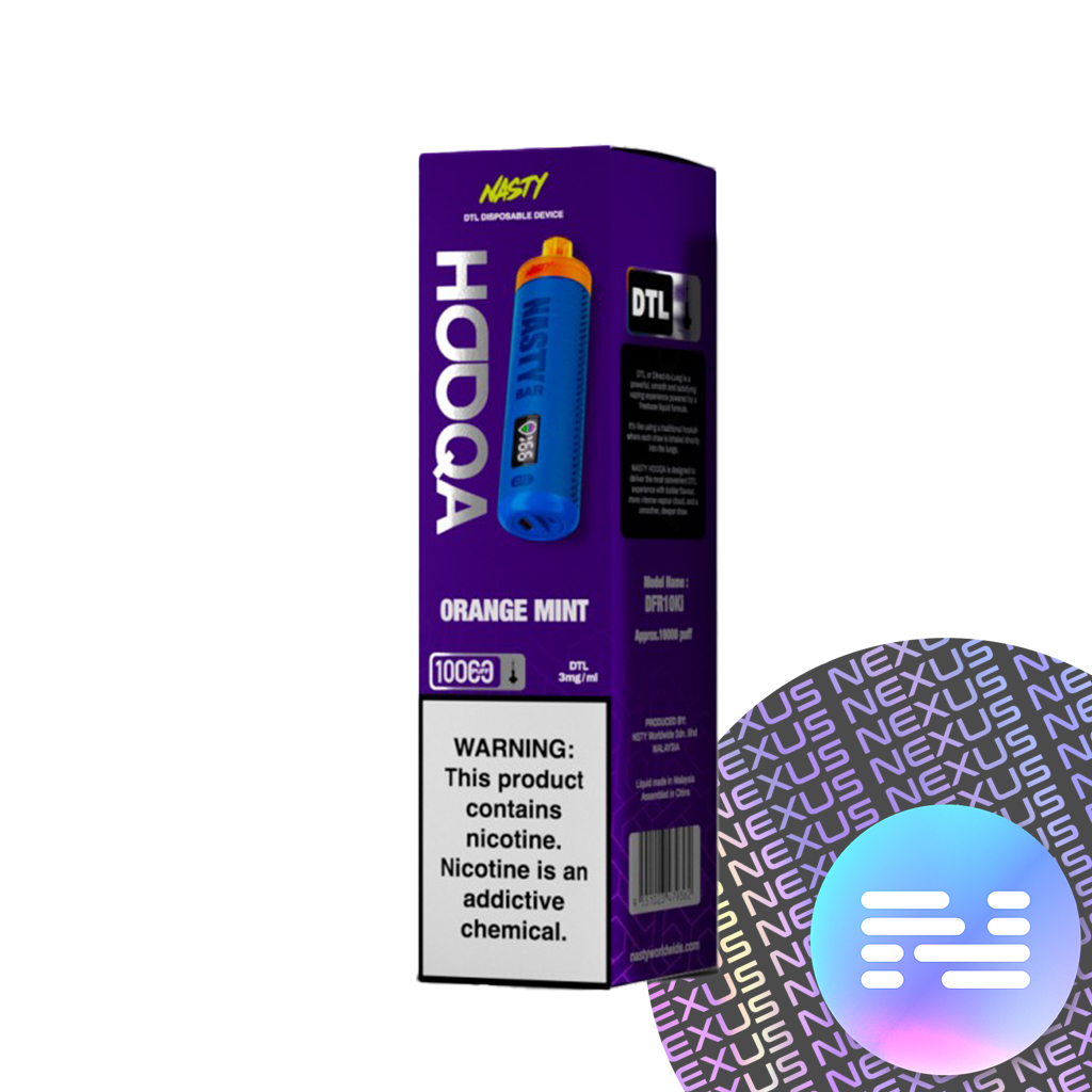 😛 Nasty Bar Hooqa DFR10Ki DTL Disposable Vape 10000 Puff 3MG