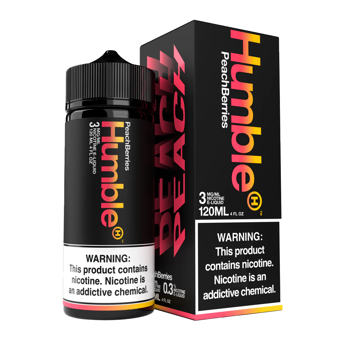 Humble Salt Nicotine E-Liquid 120 ML Vape Juice - Peach Berries