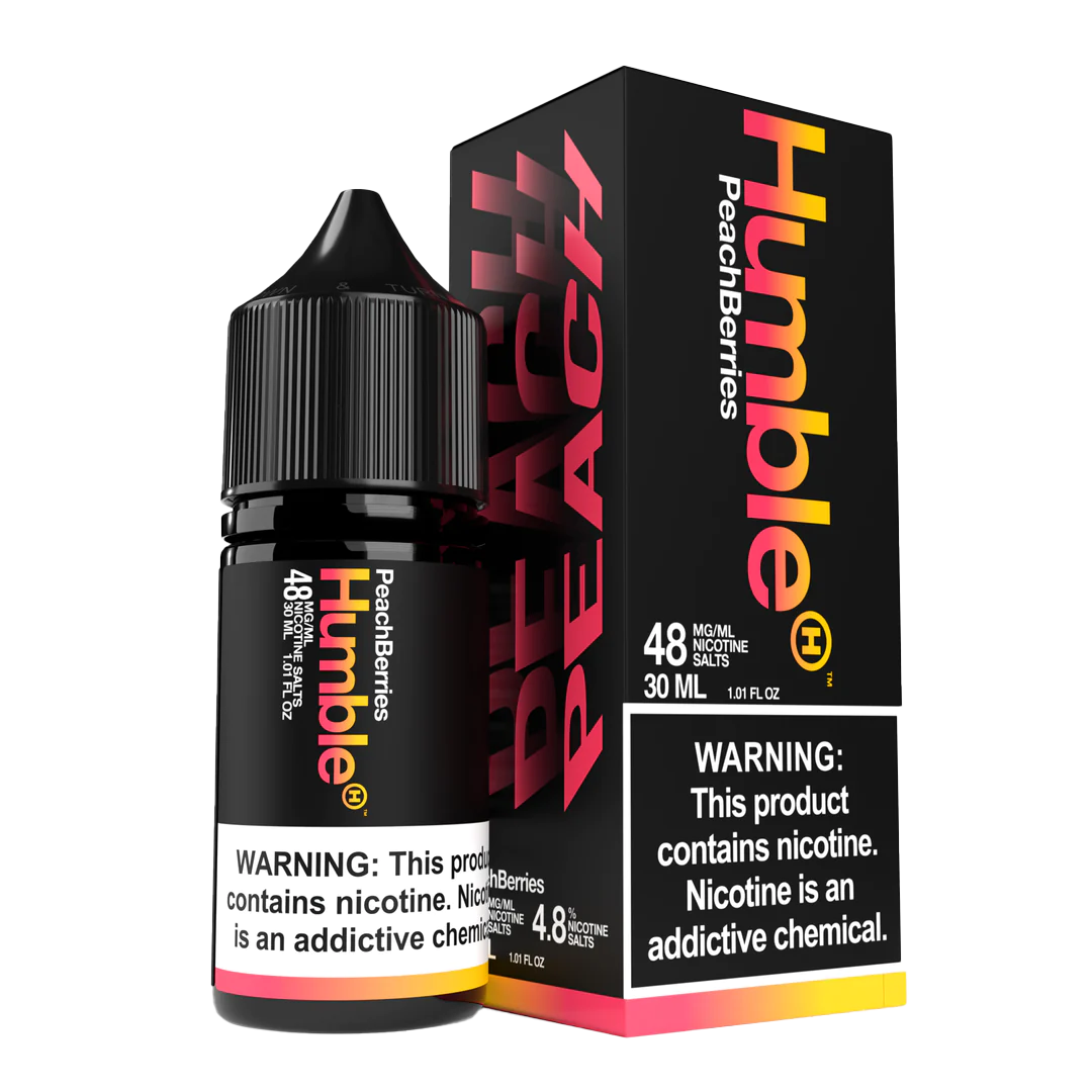 Humble Salt Nicotine E-Liquid 30 ML Vape Juice - Peach Berries (Peach Pleasure)