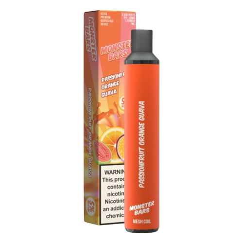 Monster Bar 3500 5% Disposable Non Re-chargeable Vape - Passionfruit Orange Guava
