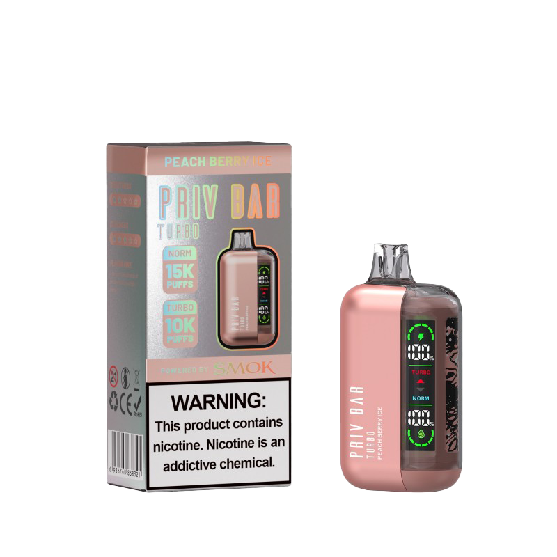 Peach Berry Ice PRIV Bar Turbo 15000 Disposable Vape