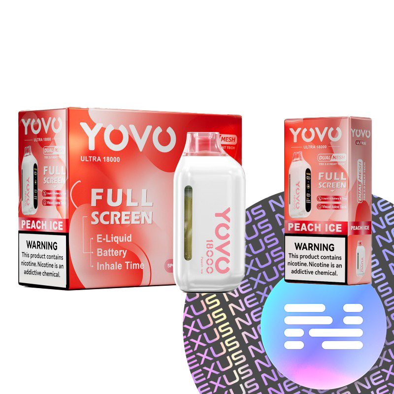 Peach Ice YOVO Ultra 18000 Disposable Vape