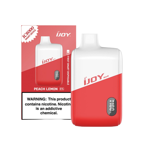 iJoy Bar IC8000 Disposable Smart Vape 8000 Puffs - Peach Lemon