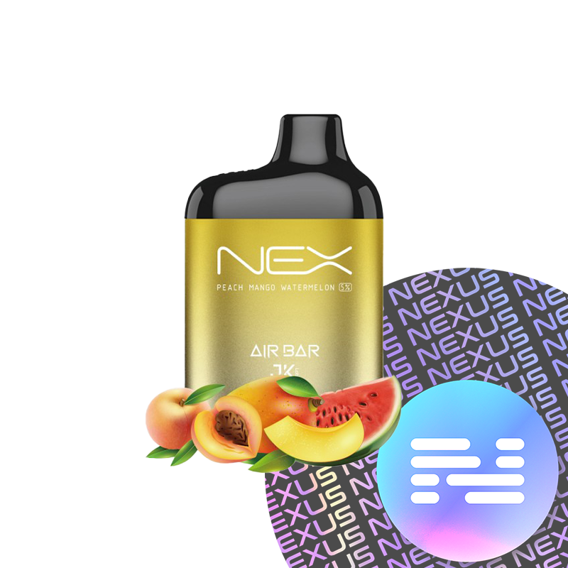 Peach Mango Watermelon Air Bar Nex Disposable Vape 6500 Puff