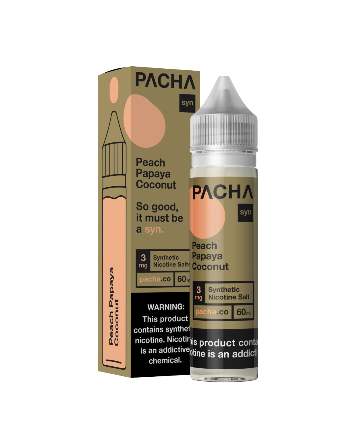 Pacha E-Liquid 60 ML Vape Juice - Peach Papaya Coconut