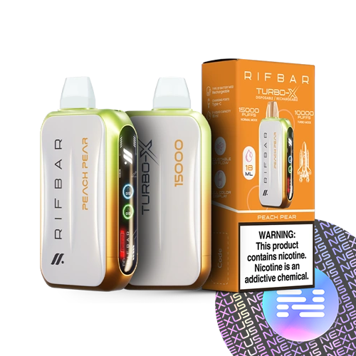 Peach Pear Rif Bar Turbo-X Disposable Vape 15000 Puff