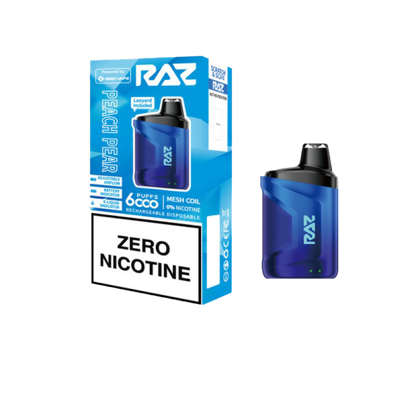 Raz CA6000 No Nicotine Disposable Vape - Peach Pear