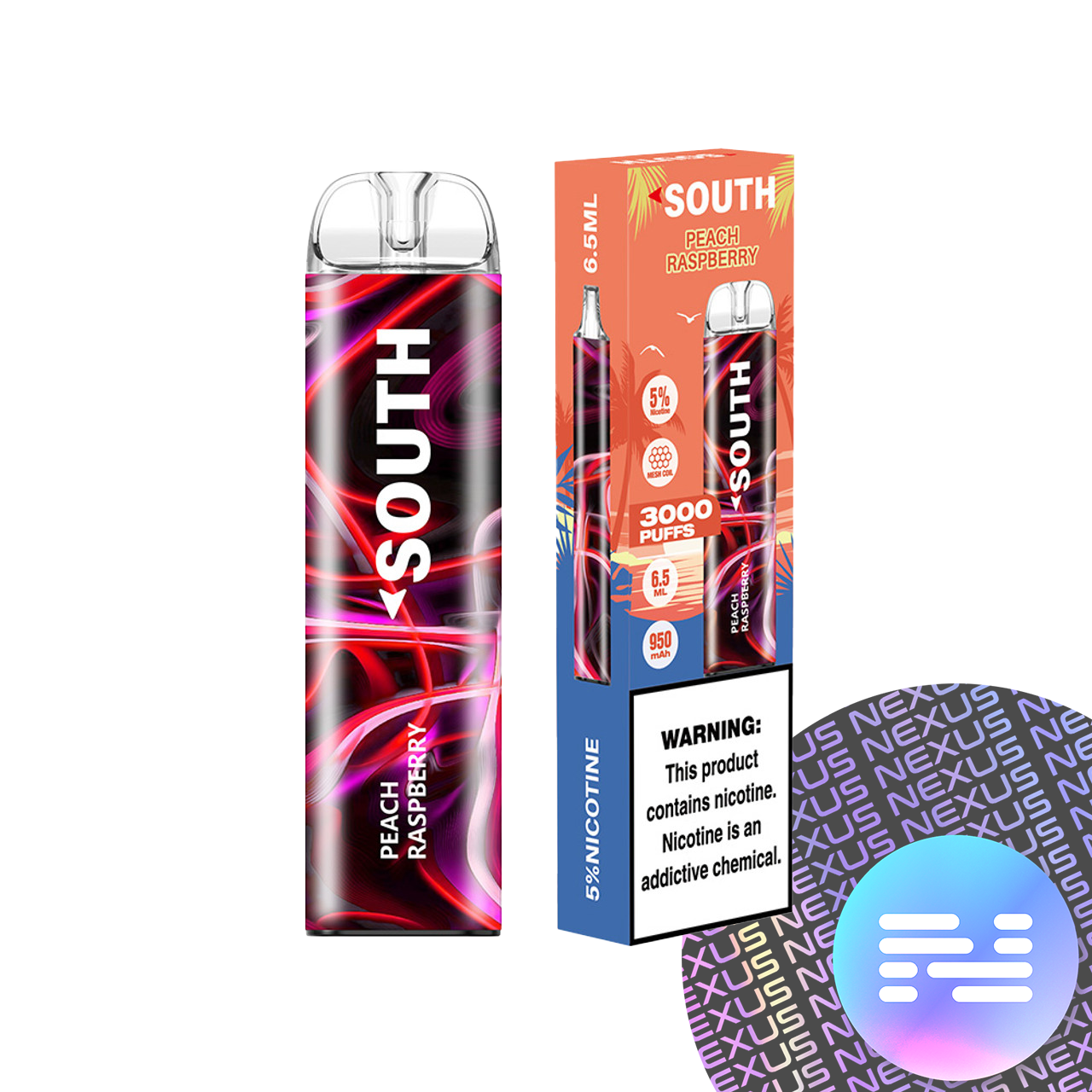 Peach Raspberry South 3000 Disposable Vape