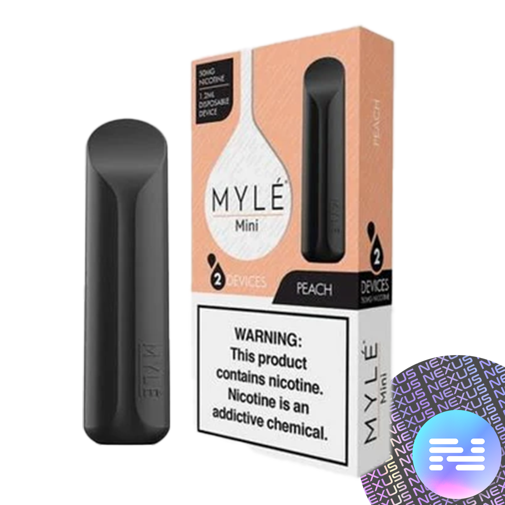 Peach MYLE Mini 2 Pack Disposable Vape