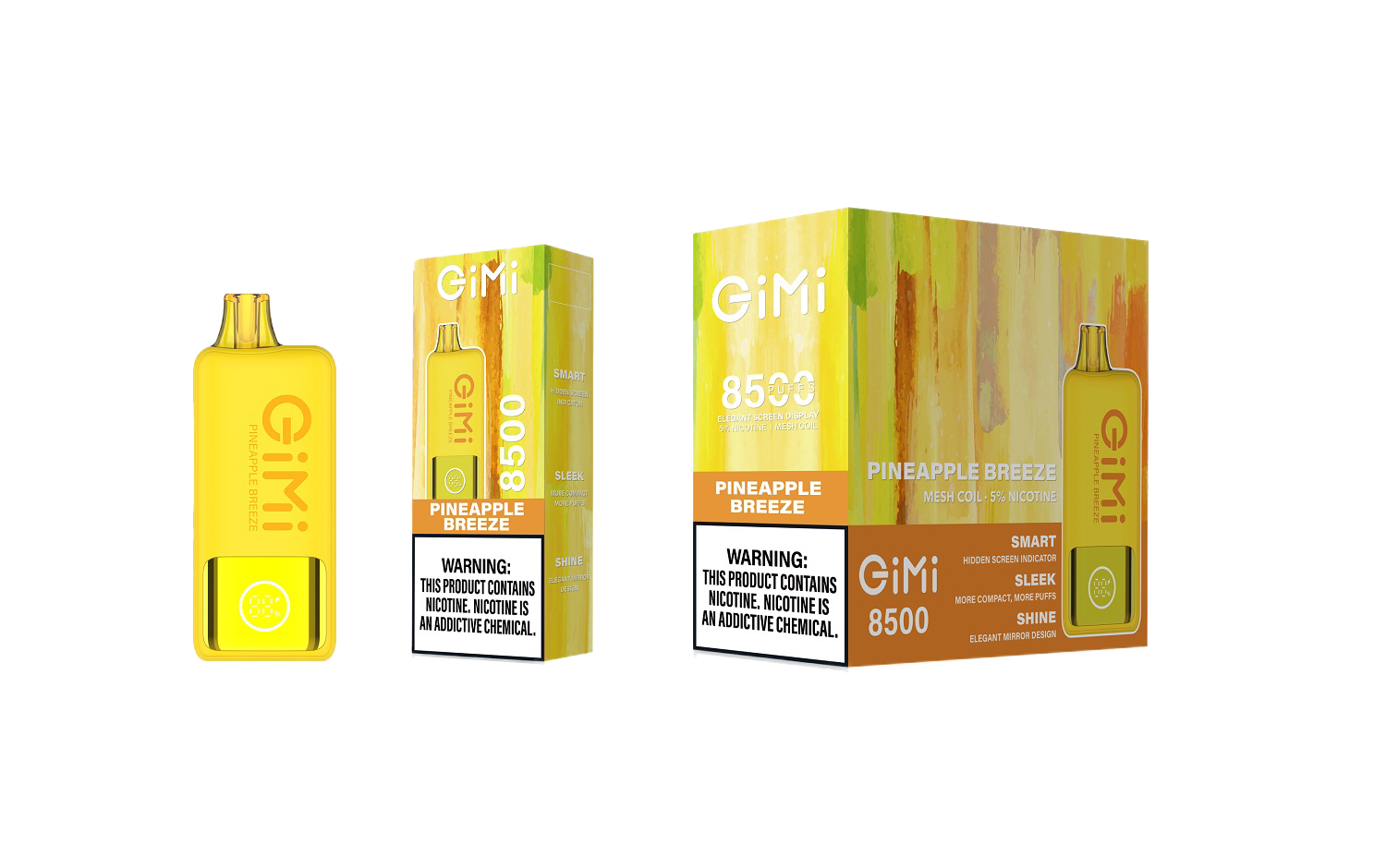 FLUM GIMI 8500 Puffs Smart Disposable Vape 5% Nicotine - Pineapple Breeze