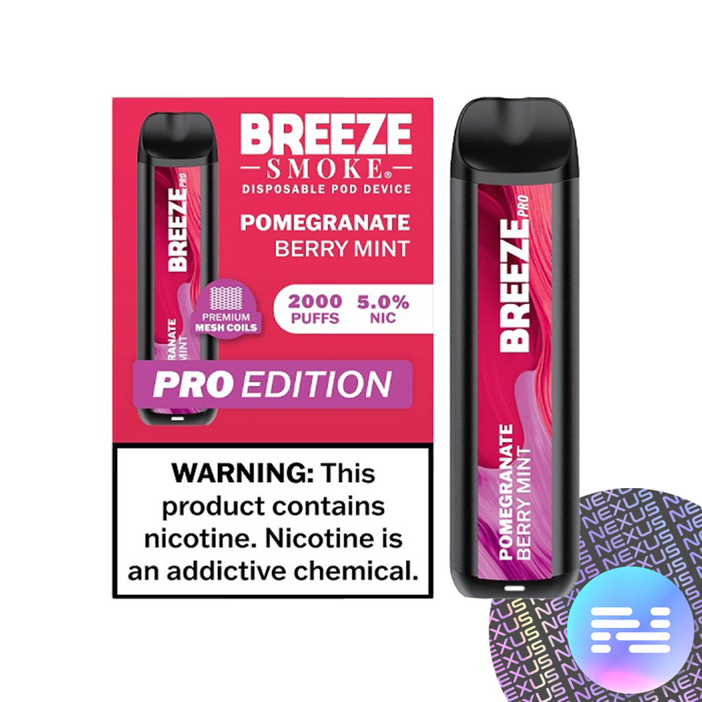 Pomegranate Berry Mint Breeze PRO Disposable Vape 2000 Puffs