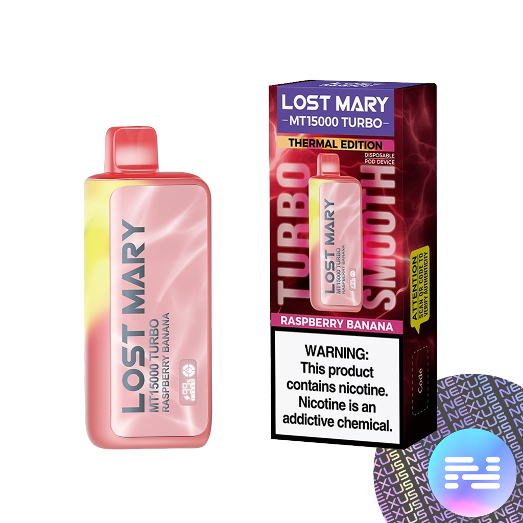 Raspberry Banana Lost Mary MT15000 Turbo Disposable Vape