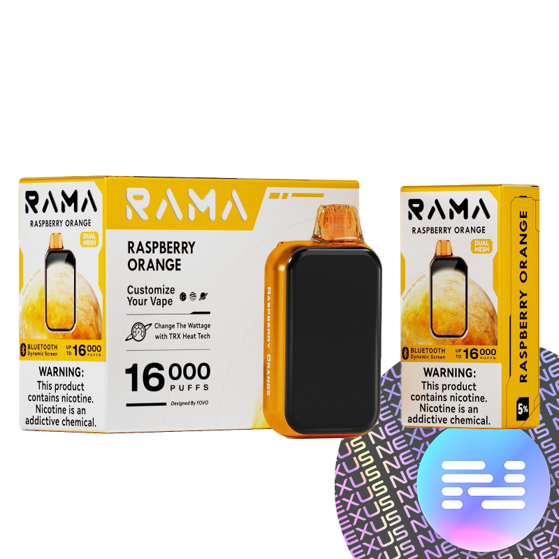 Raspberry Orange RAMA Disposable Vape 16000 Puff