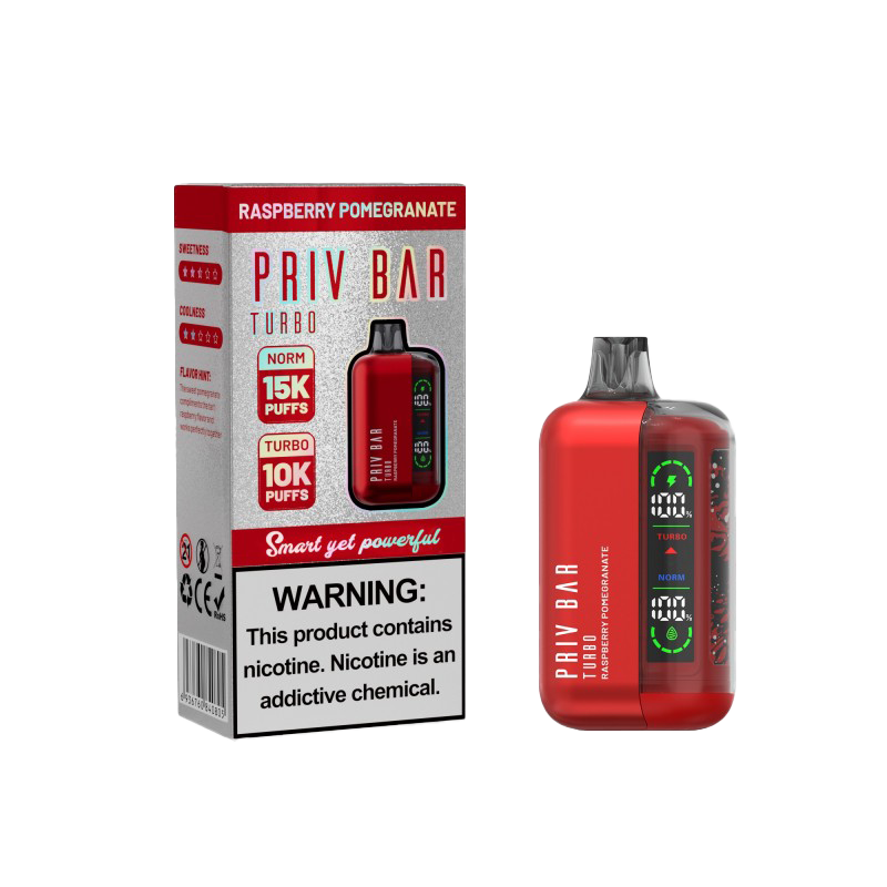 Priv Bar 15000 Disposable Vape Raspberry Pomegranate