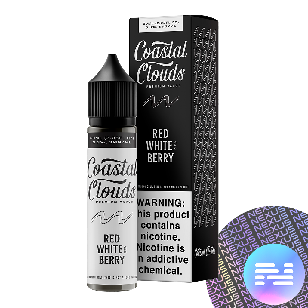 Red White and Berry Coastal Clouds Co. E-Liquid Vape Juice