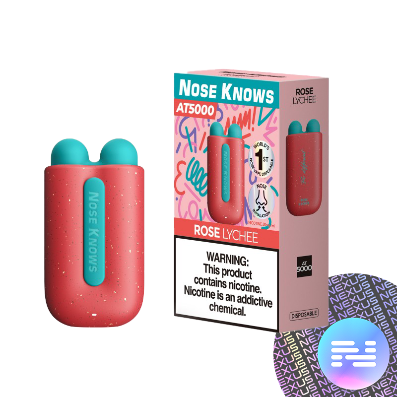 Rose Lychee Nose Knows AT5000 Disposable Vape