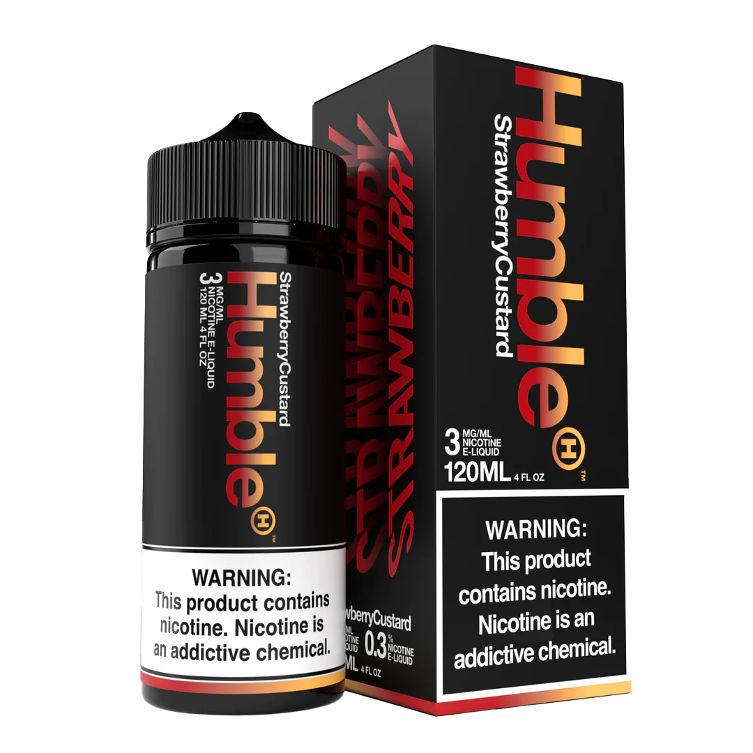 Humble Salt Nicotine E-Liquid 120 ML Vape Juice - Strawberry Custard