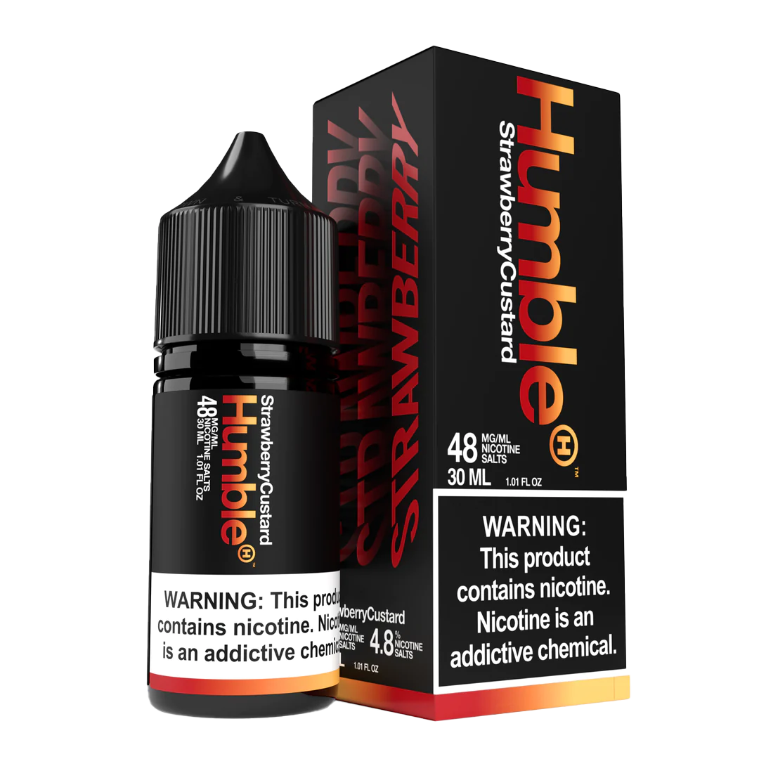 Humble Salt Nicotine E-Liquid 30 ML Vape Juice - Strawberry Custard (Smash Mouth)