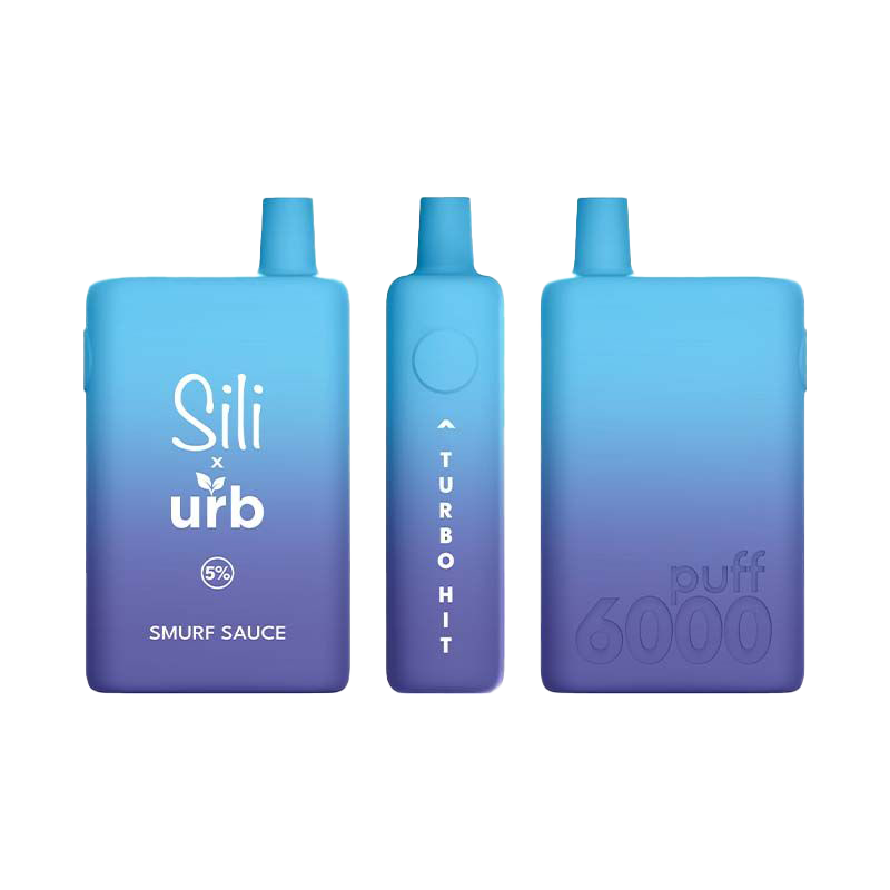 Sili x Urb Disposable Rechargeable Vape 6000 Puffs 5% Nicotine - Smurf Sauce