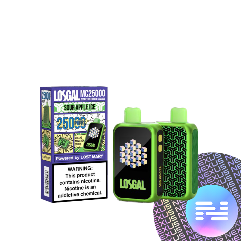 Sour Apple Ice LOSGAL MC25000 Disposable Vape