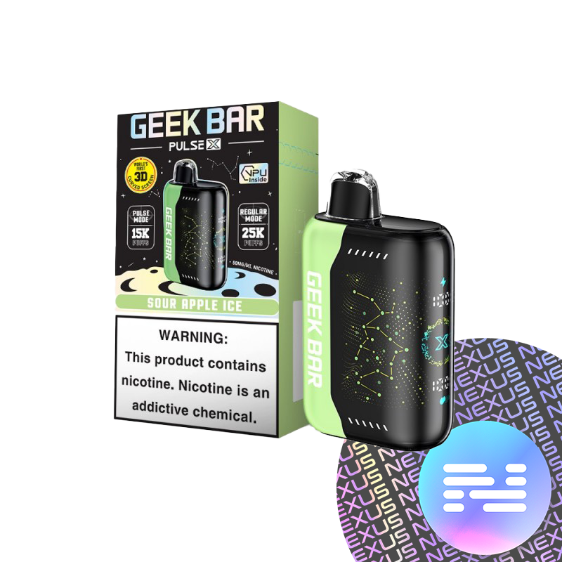 Sour Apple Ice Geek Bar Pulse X 25000 Disposable Vape