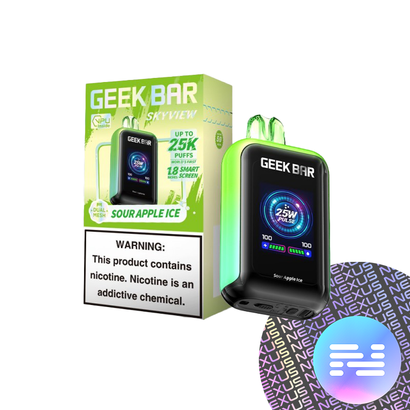 Sour Apple Ice Geek Bar Skyview 25000 Disposable Vape