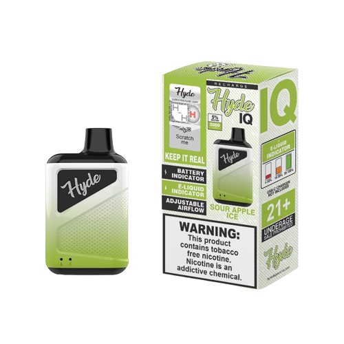 Hyde IQ Recharge 5000 Disposable Vape - Sour Apple Ice