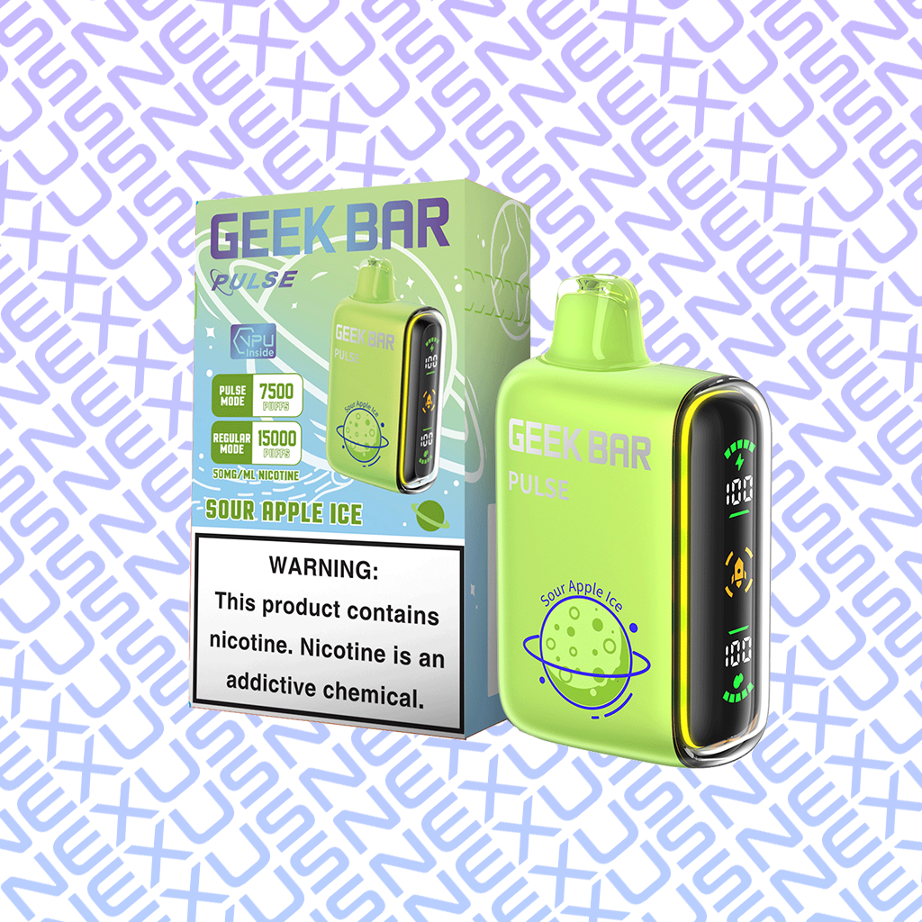 Sour Apple Ice Geek Bar Pulse Disposable Vape 15000 Puff