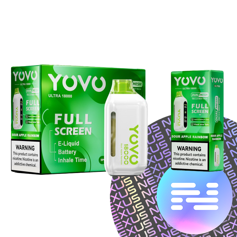 Sour Apple Rainbow YOVO Ultra 18000 Disposable Vape