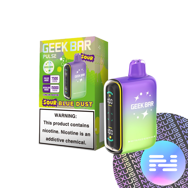 Sour Blue DUST Geek Bar Pulse Disposable Vape 15000 Puff