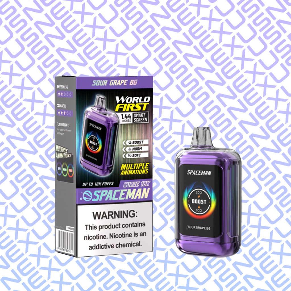 Sour Grape BG Spaceman Curve 18K SMOK Disposable Vape