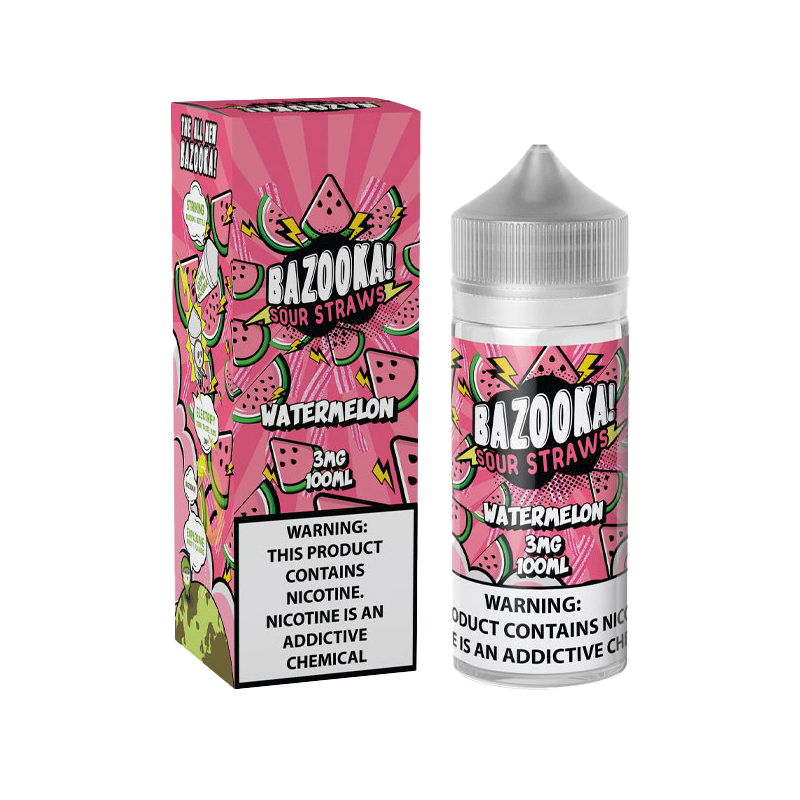 Bazooka Sour Straws E-Liquid Vape Juice 100 ML - Watermelon