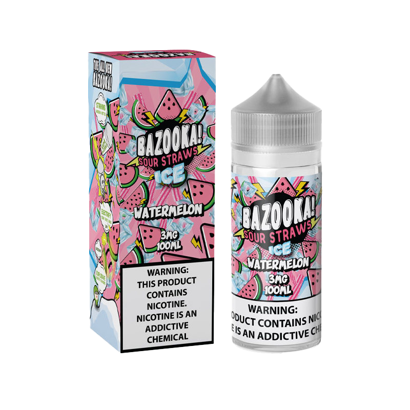 Bazooka Sour Straws E-Liquid Vape Juice 100 ML - Watermelon Ice