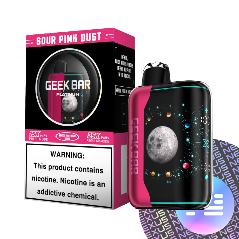 Sour Pink Dust Geek Bar Pulse X Platinum 25000